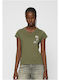 Damen T-Shirt Khaki