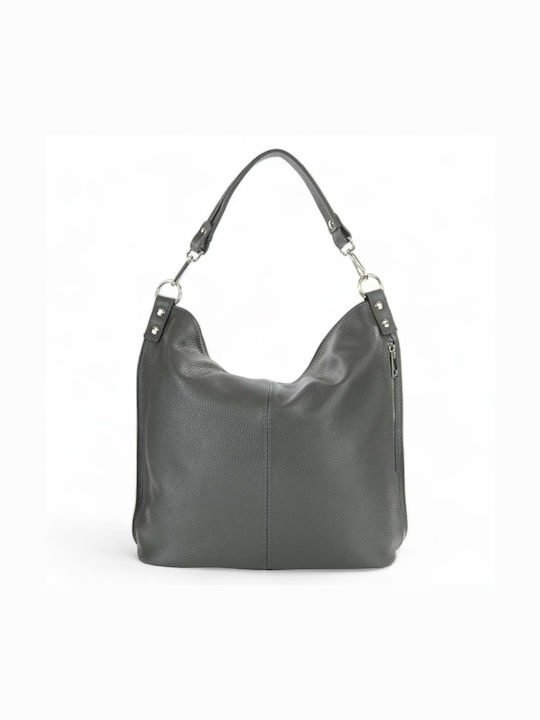 Passaggio Leather Women's Leather Shopper Shoulder Bag Gray