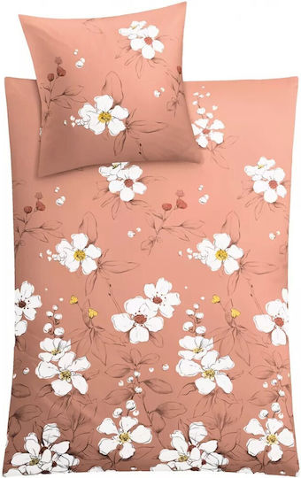 Kleine Wolke Duvet Cover Cotton Single 135x200 Sienna Coral