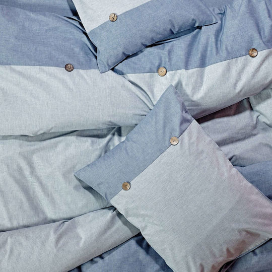 Kentia Duvet Cover Set Cotton Queen with 2 Pillowcases 220x240 Peach 19