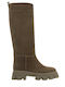 Perni07 Suede Γυναικείες Μπότες Χακί