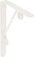 Amig Metallic Corner Shelf White 8836