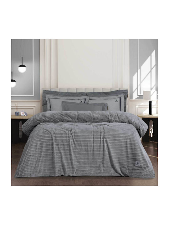 Greenwich Polo Club 3450 Blanket Fleece Single 160x220cm. Gray