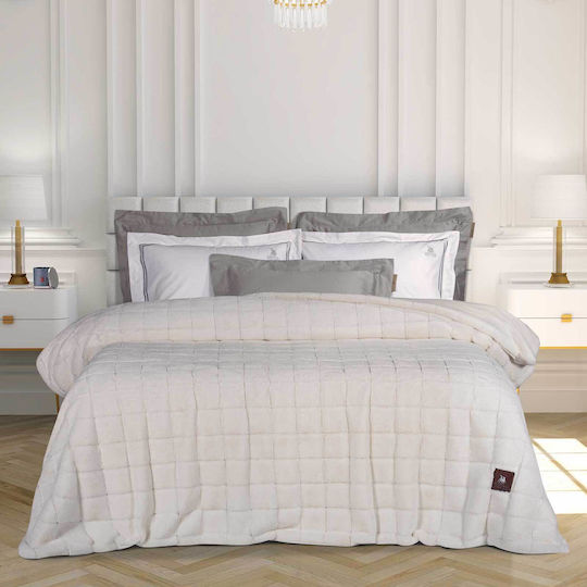 Greenwich Polo Club Κουβερτοπάπλωμα με Γέμιση Hollowfiber Υπέρδιπλο 220x240εκ. 3451 Ivory 680 GSM 10 togs