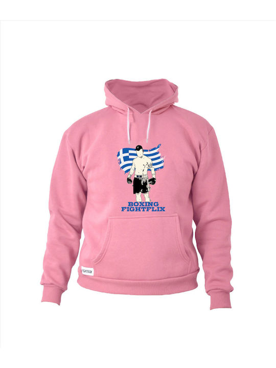 FightFlix Kinder Sweatshirt mit Kapuze Rosa