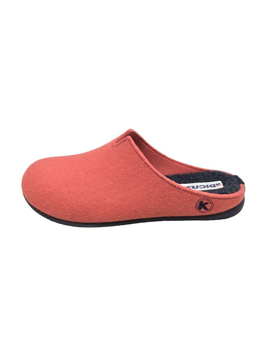 Dicas Synthetic Leather Women's Slippers Orange