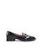 Plato Patent Leather Women's Moccasins in Black Color