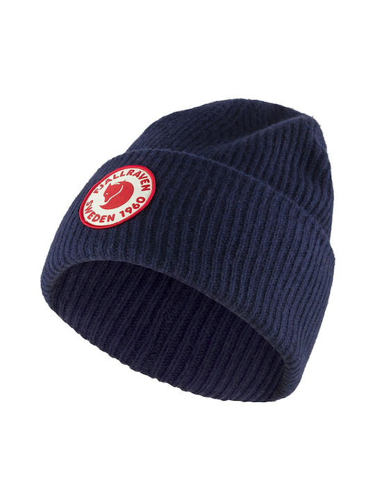 Fjallraven Beanie Unisex Beanie Gestrickt in Blau Farbe