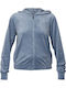 Rebel Women's Sweatshirt Jacket Hooded Windward Blue