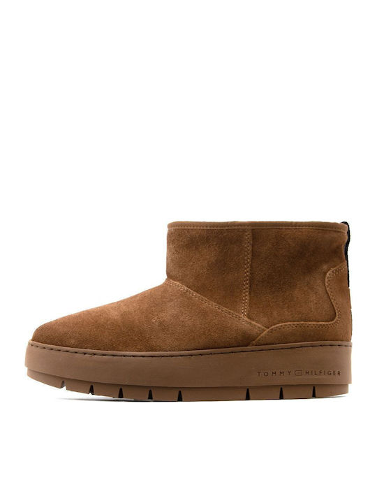 Tommy Hilfiger Suede Γυναικεία Μποτάκια Αστραγά...
