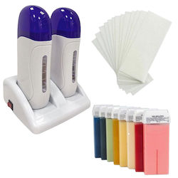 Set Cu Dublă Roleta De Epilare 100 Ml Cu Suport Kit Cu Încălzitoare De Ceară 100ml 150gr Cu Suport 80W Set Cu Dublă Roleta De Epilare 100 Ml Cu Suport Kit Cu Încălzitoare De Ceară 100ml 150gr Cu Suport 80W