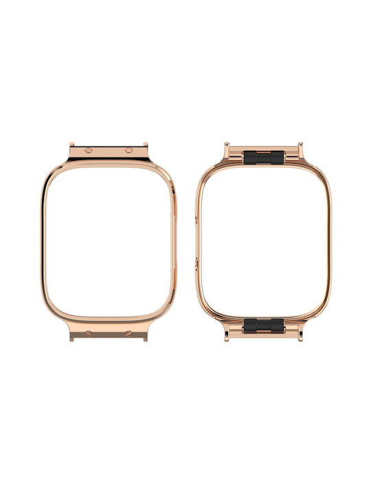 Metallhülle in Rose Gold Farbe für Redmi Uhr 3 Active