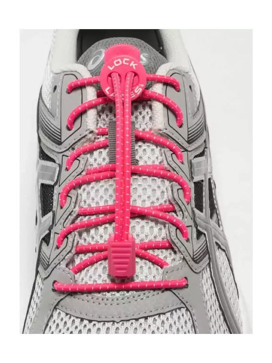 Lock Laces Връзки за Обувки Гуми Червени 2бр 122см