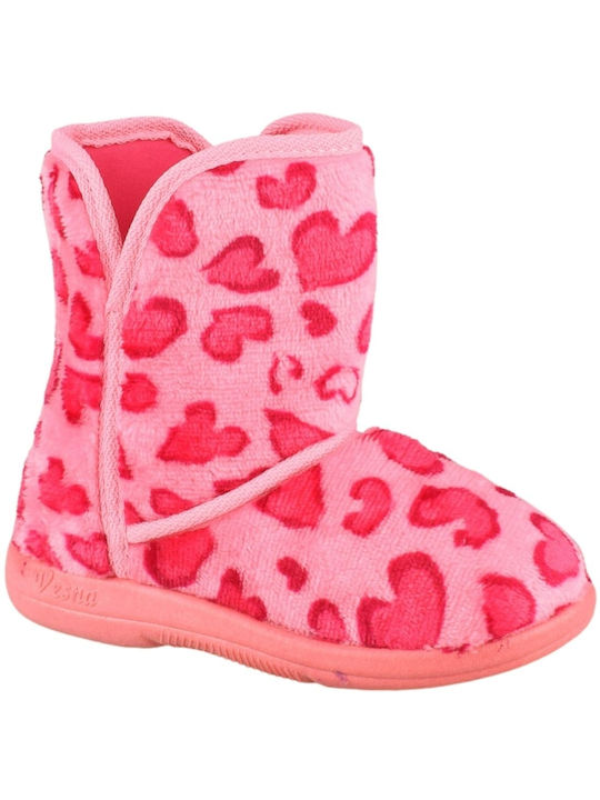 Yfantidis Closed-Toe Bootie Slippers Pink