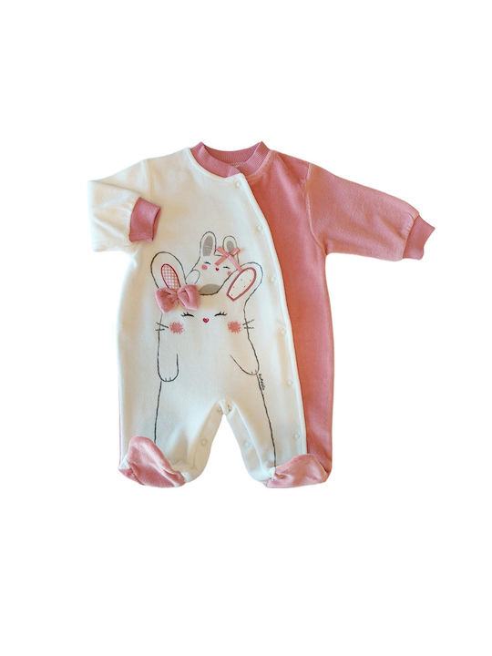 Sweet Baby Baby Bodysuit Set Long-Sleeved Velvet Pink