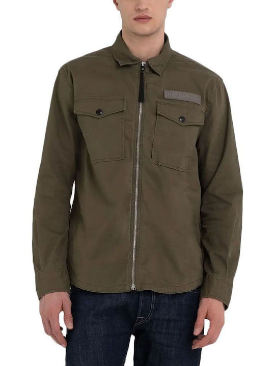 Long Sleeve Khaki Overshirt