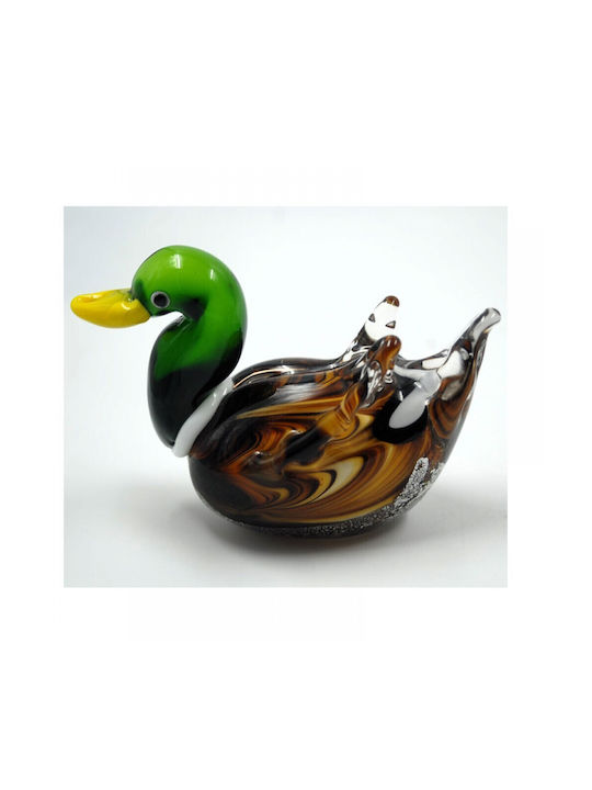 Royal Art Collection Decorative Duck made of Glass 15cm 1pcs