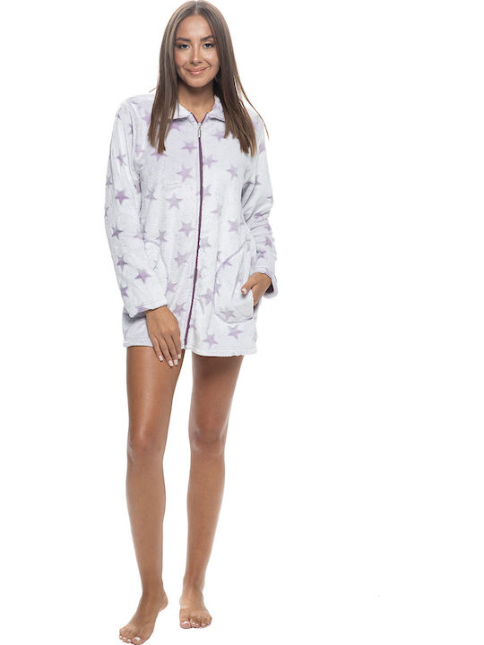 Koyote Winter Damen Samt Robe Flieder