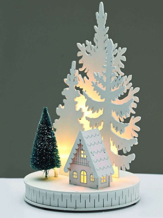 Aca Christmas Illuminated Decorative House with Battery 25x14.8x14.8cm.