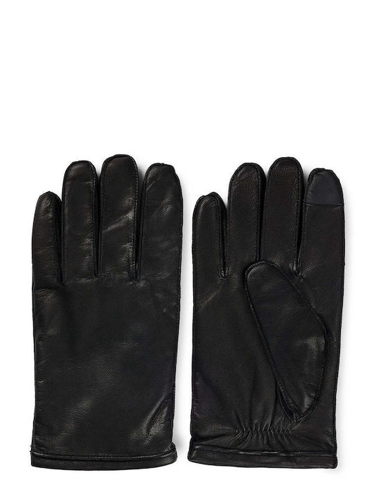 Hugo Boss Μαύρα Ανδρικά Δερμάτινα Γάντια