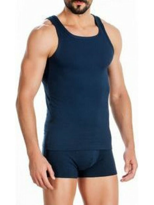 Lido Underwear Herren Unterhemden in Blau Farbe...