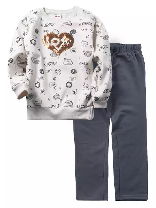 New College Kids Set with Leggings Winter 2pcs Beige