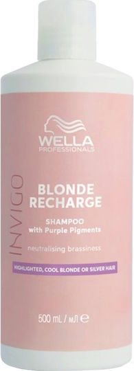 Wella Professionals Invigo Blonde Recharge Cool Blond Σαμπουάν Διατήρησης Χρώματος & Λάμψης για Βαμμένα Μαλλιά 500ml
