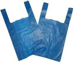 Sacose de plastic en-gros Tip tricou Albastru 45cm 1kg