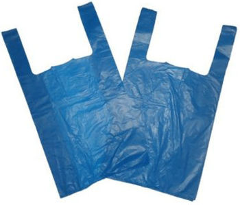 Plastic Bags Vest Type Blue 45cm 1kg