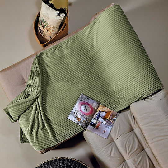 Kentia Sergio Ριχτάρι Διθέσιου Καναπέ Fleece 180x250εκ. 36 Olive