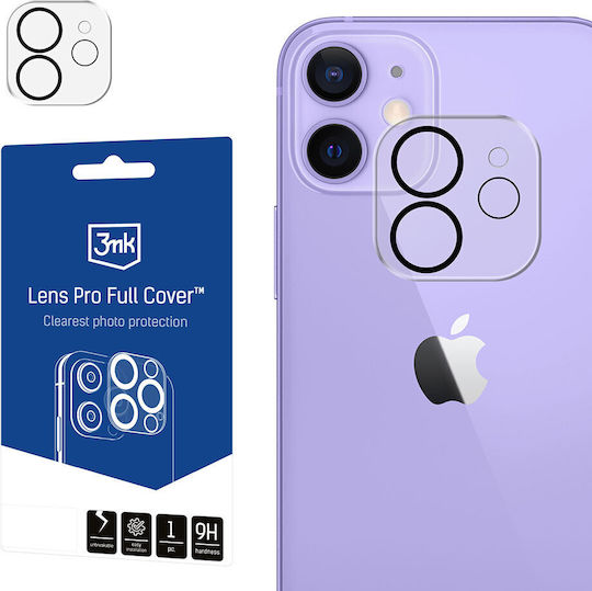 3MK Lens Pro Full Cover Протектор за камера Закалено стъкло Transparent за Apple iPhone 12.