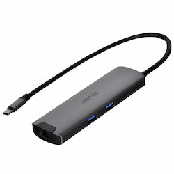 Unitek USB-C / USB-A Docking Station 4K PD Ethernet (H1112F)
