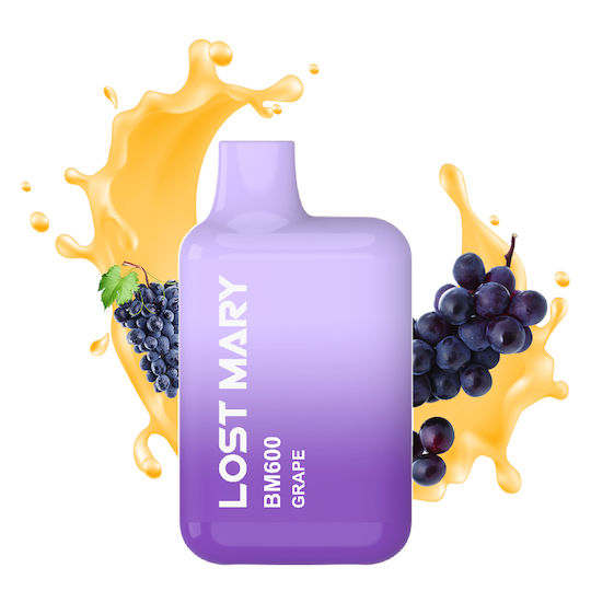 Lost Mary Einweg E-Zigarette 600 Züge Grape 2ml 20mg