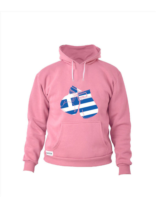 FightFlix Kinder Sweatshirt mit Kapuze Rosa