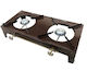 Liquid Gas Countertop Double Burner Brown