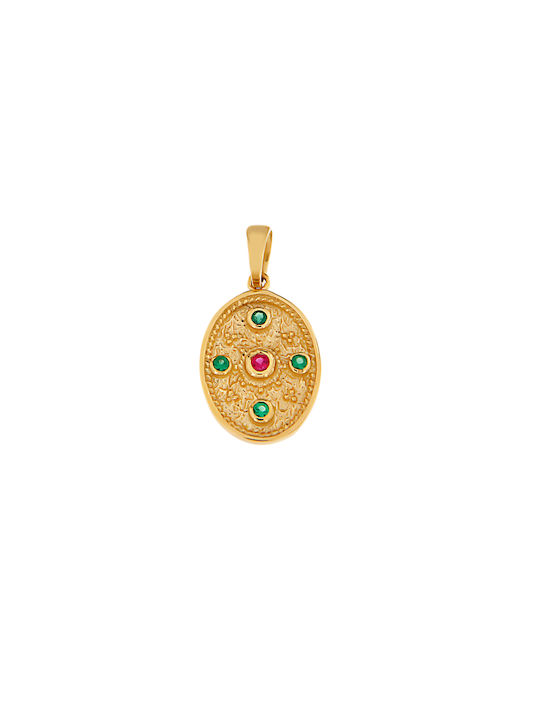 Ioannis Kosmima Necklace Byzantine Amulet from Gold 14K