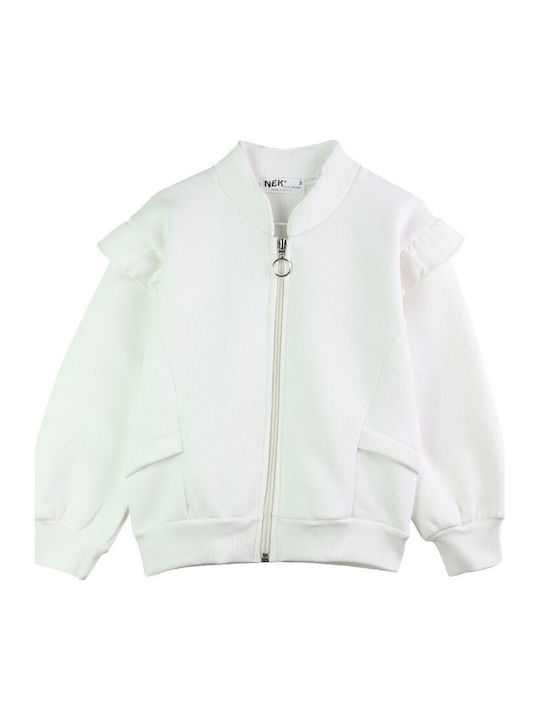 Nek Kids Wear Παιδική Ζακέτα Βαμβακερή Λευκή