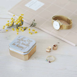Balvi Love Box Jewellery Box Velvet Gold