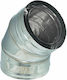 Technometal Chimney Corner Pipe Inox 130mm Silver