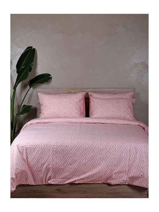 Sunshine Παπλωματοθήκη Βαμβακερή Μονή 170x250 Cotton Feelings 2042 Pink