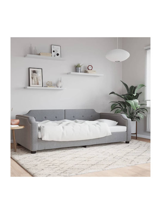 Sofa Bett Einzelbett Mit Stoff bezogen Light Gr...