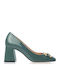 Patent Leather Green Heels