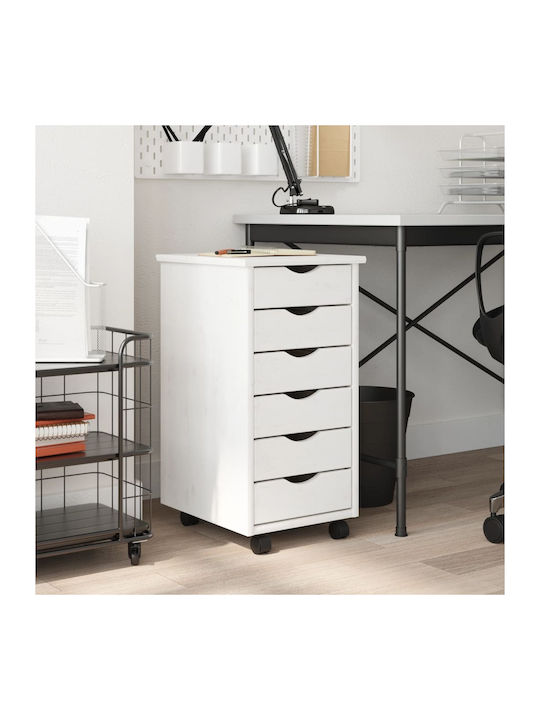 Office Storage Solid Wood Drawer White L34xW39xH65.5cm