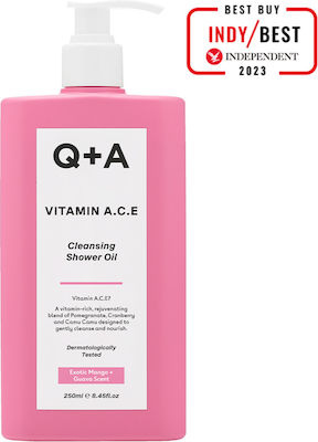 Q+A Natural Skincare Vitamin A.c.e Cleansing Oil for the Body 250ml