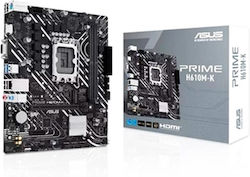 Asus Prime H610M-K Placă de bază Micro ATX cu Intel 1700 Socket