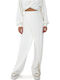 Women's High-waisted Fabric Trousers Beige