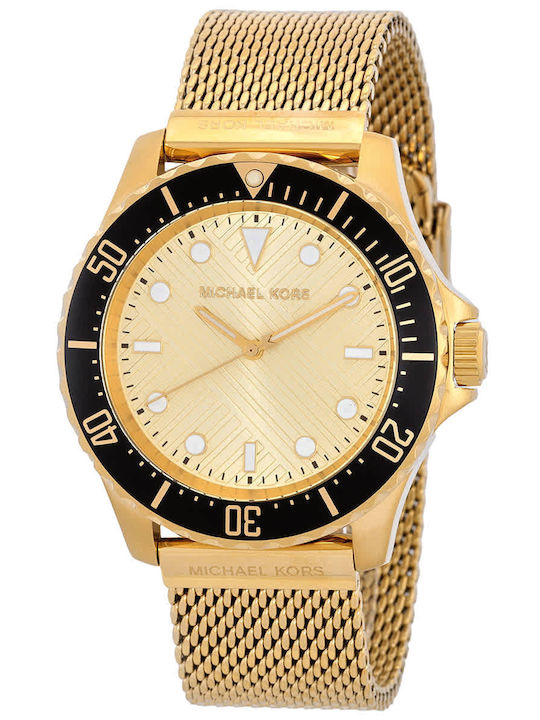 Michael Kors Everest Men's Watch 43mm Battery with Gold Stainless Steel Bracelet