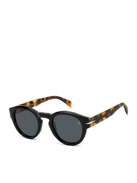 David Beckham Db Unisex Γυαλιά Ηλίου με Μαύρο Κοκκάλινο Σκελετό και Μαύρο Φακό