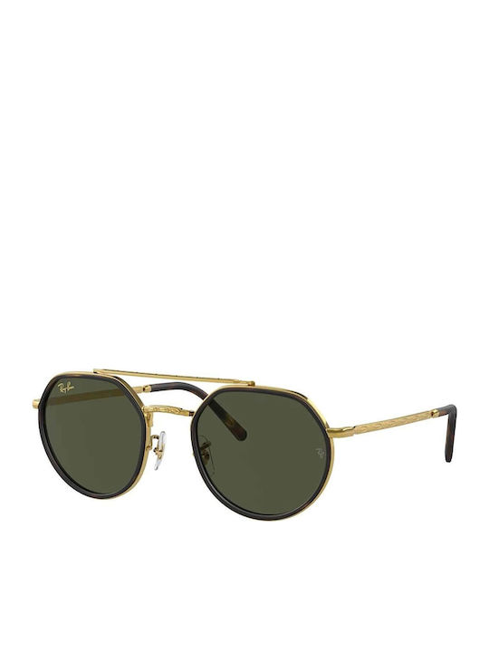 Ray Ban Унисекс Слънчеви Очила с Златен Метален Рамка и Златни Стъкла RB3765 919631