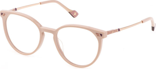 Yalea Rame Ochelari Metalice Pentru Femei Bej VYA068 09FF